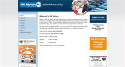 Desktop Screenshot of mlmotors4u.co.uk